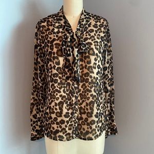 Tommy Hilfiger cheetah printed blouse size S